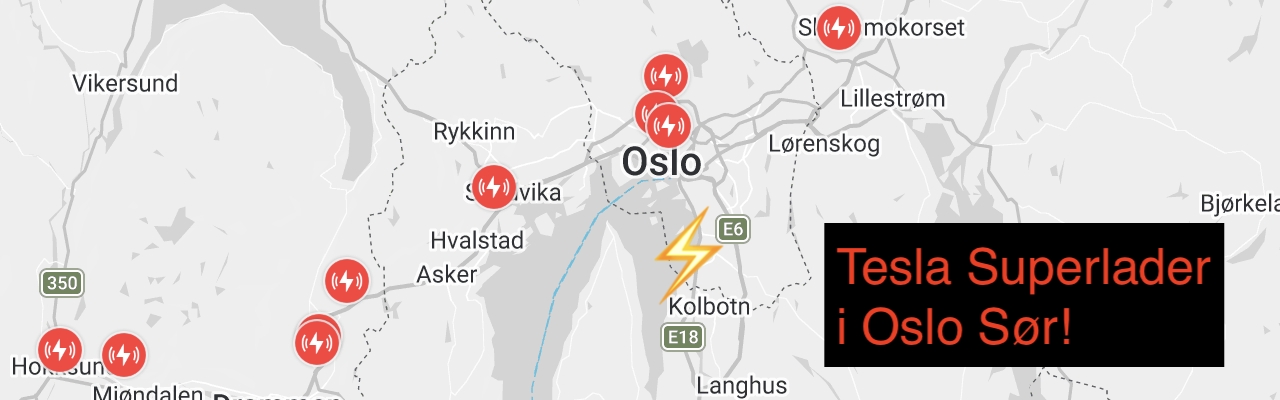 Tesla Superlader i Oslo Sør! Tesla Superlader i Oslo Sør!