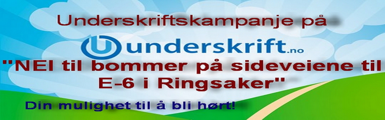 NEI til bommer på sideveiene til E-6 i Ringsaker.